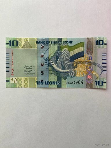 Сьерра Леоне 10 леоне 2022 год UNC