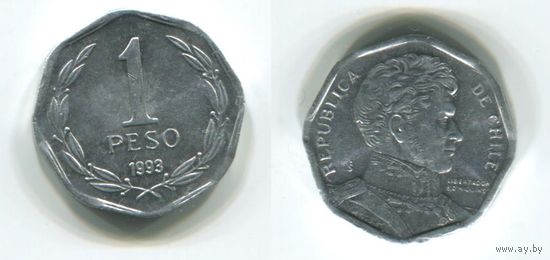 Чили. 1 песо (1993, aUNC)