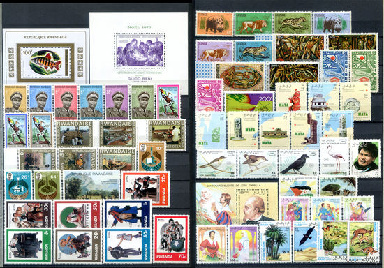 Марки разных стран 2 - полные серии - 60+ марок и 3 блока - MNH. #O-W-90-D-1