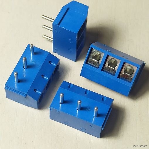 301R-5.0-03P ((цена за 15 шт)) Клеммник угловой. DEGSON 301R 301. 3 пина. Шаг 5 мм