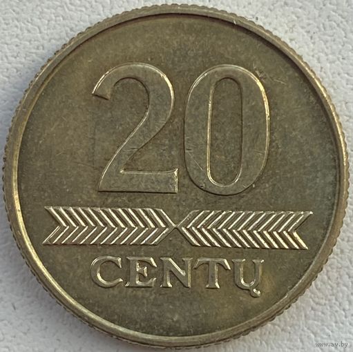 Литва 20 центов 2008 г.