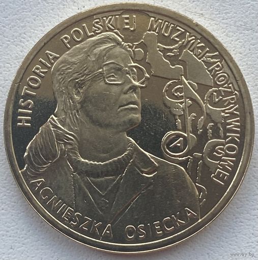 Польша 2 злотых 2013 г. История польской музыки. Агнешка Осецкая