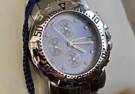 Хронограф Krug-Baumen Sportsmaster Diamond Chronograph  отличные !