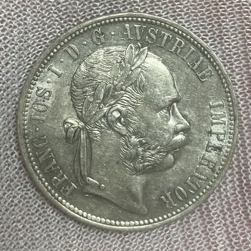 Монета 1 флорин 1886 год. Австро-Венгрия.