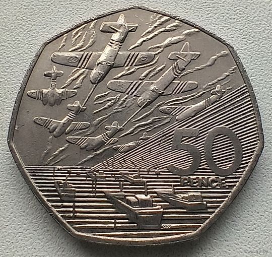 Великобритания 50 пенсов, 1994 50 лет высадки союзников в Нормандии  3-6-18