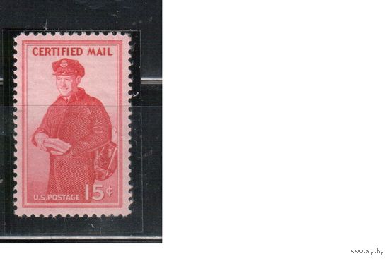 США-1955, (Мих.688),  ** , Почтальон (одиночка)