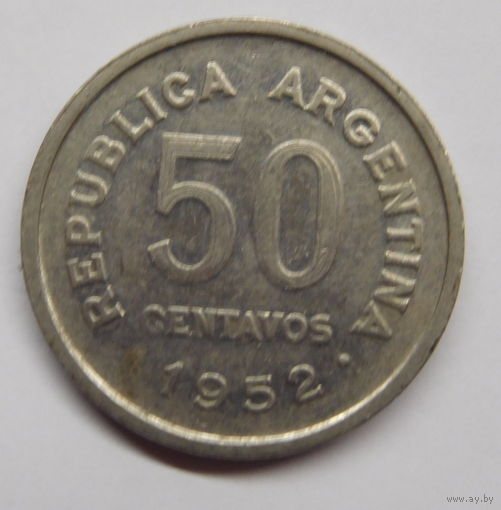 Аргентина 50 сентаво 1952 г