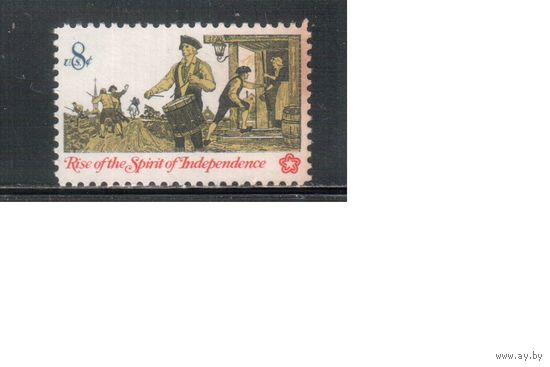 США-1973, (Мих.1121), * , 200-лет Америке, Война, Барабанщик(одиночка)