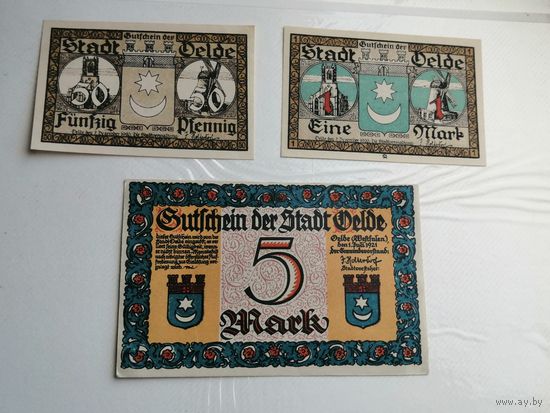 1 5 marok 50   пфенниги 1920 Oelde