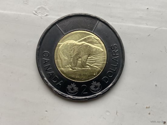 Канада. 2 доллара. 2022. Черный доллар. В память о Елизавете II.