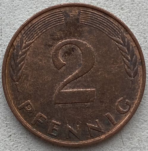 Германия 2 пфеннига 1992 г.