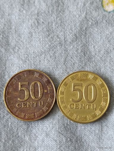 Литва. 50 центов 2000 года. (4)