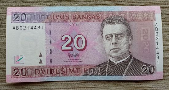 Werty71 Литва 20 лит 2007  банкнота
