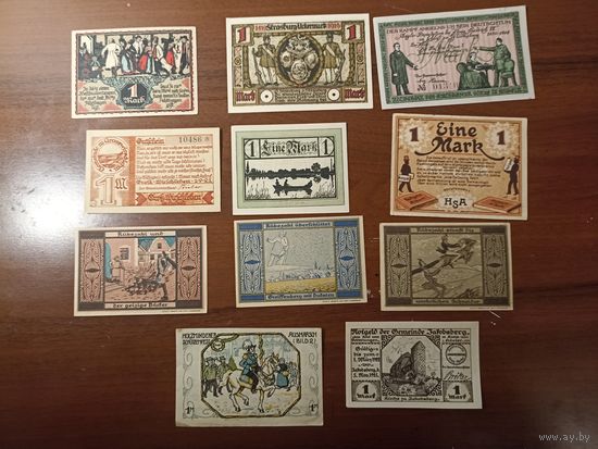 Небольшая коллекция марок нотгельдов 35 штук