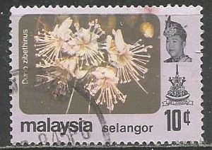 Малайские штаты(Селангор). Цветы. Дурман цибетиновый. 1979г. Mi#115.