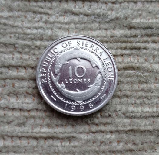 Werty71 Сьерра - Леоне 10 леоне 1996  Блеск Рыбы Мамочка Йоко - вождь народа Менде