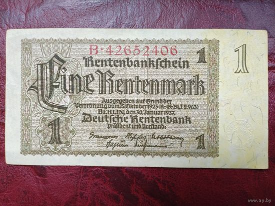 1 марка Германия 1937 г.