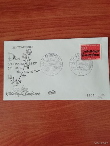ФРГ 1963 КПД с маркой "400 лет Гейдельбергскому катехизису. Реформация" Мi: 396