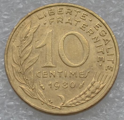 Франция, 10 сантимов 1980 г.