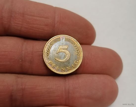 5 пфеннигов 1990г. (F). Германия.