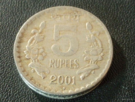 Индия 5 " толстых" рупий 2001 г.