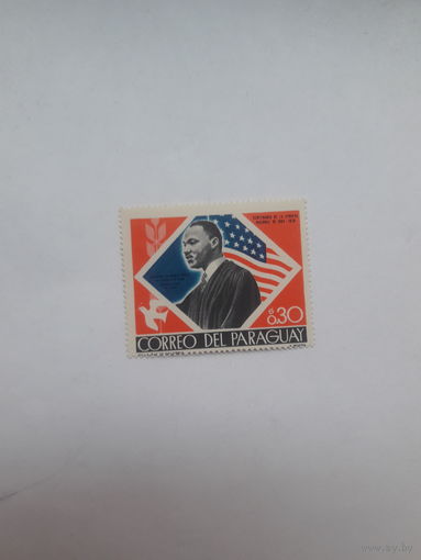 Марки Парагвай  Лауреат нобелевской премии Мира  1964 М Л Кинг