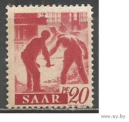 Французский СААР. Рабочие-металлурги. 1947г. Mi#214.