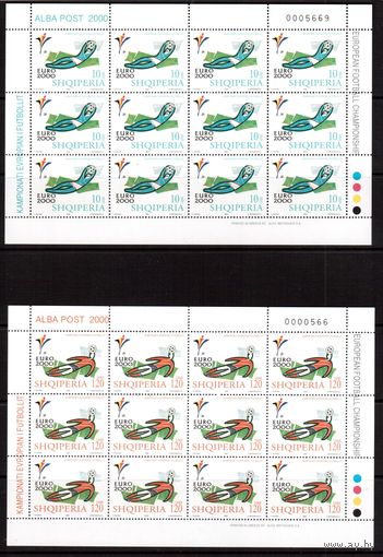 Албания-2000,(Мих.2761-2762)  ** 2 м/л ,Спорт,футбол
