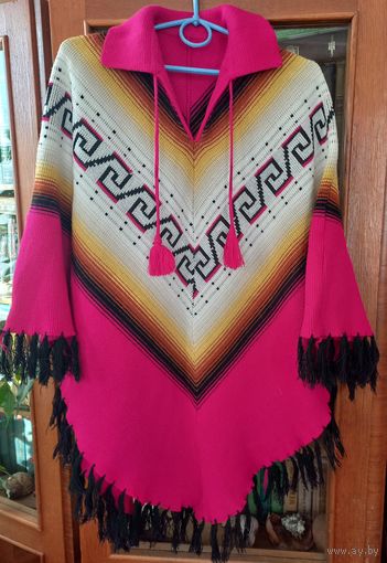 Пончо, винтаж, 70-е года.