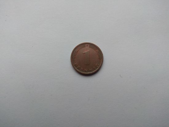 1 пфеннинг 1991 года. ФРГ. А