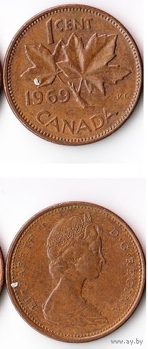 1 цент Канада 1969 года