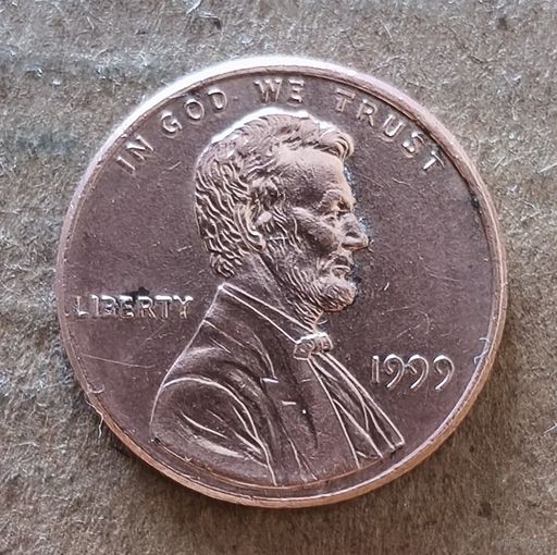 США 1 цент, 1999 г., цент Линкольна, без отметки мд: Филадельфия, KM# 201b