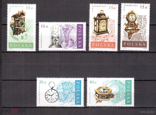 Польша 1988 Mi PL 3142-7 - Часы. - 6 марок MNH **