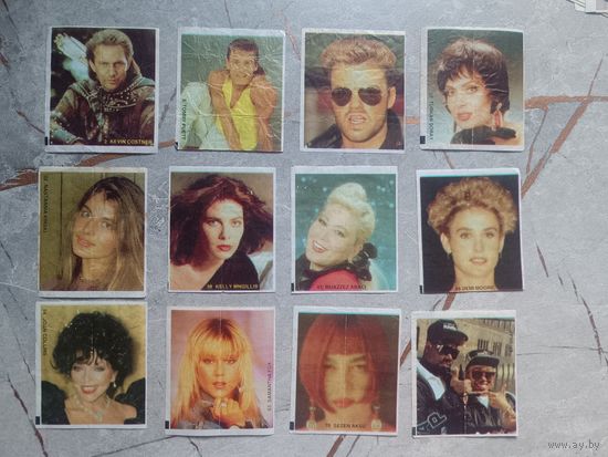 Вкладыши от жвачки Minti знаменитости