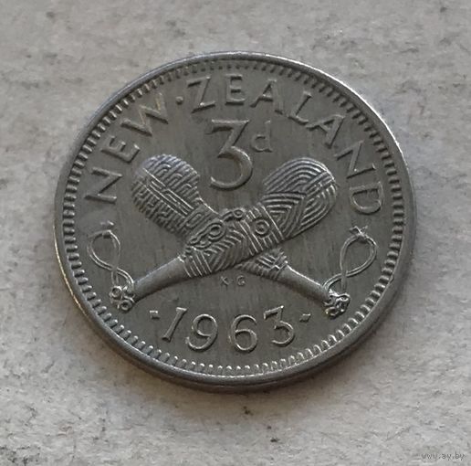Новая Зеландия 3 пенса 1963 Елизавета II