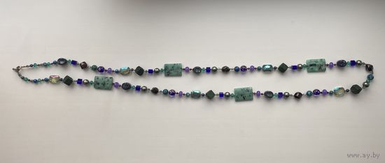 Шикарные чешские бусы. Период СССР. Длина 1м45 см.