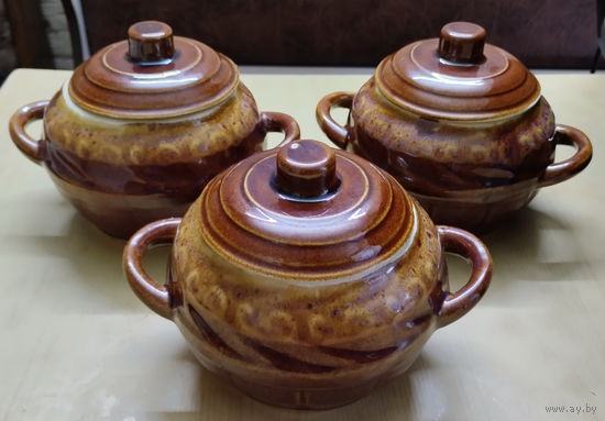 Горшочки для запекания, 3 шт