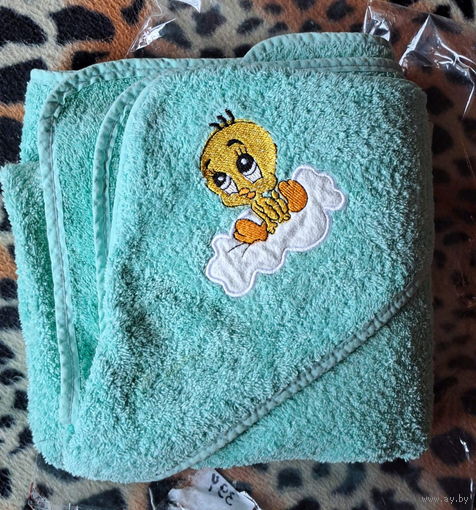 Полотенце для новорожденного с капюшоном, б.у, Турция, размер 90-90см