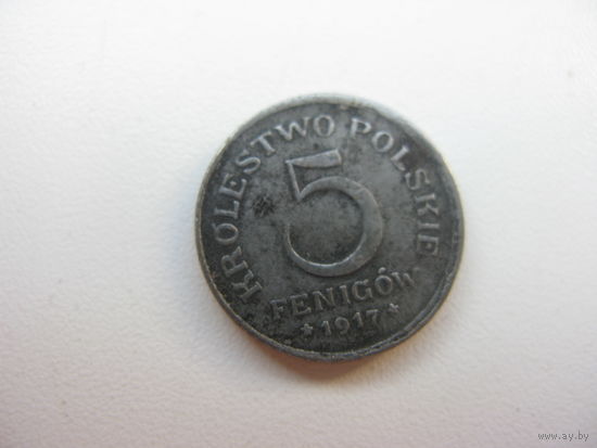Польша 5  fenigow 1917