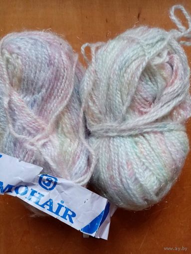 Пряжа Мохер Меланж 100 г светлый Турция