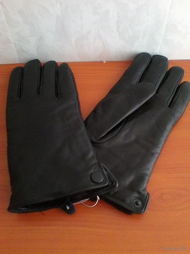Перчатки Мужские Кожаные на Меху - Размер 10.