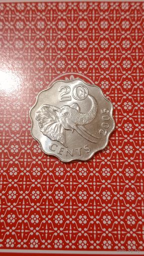 Свазиленд 20 центов 2005