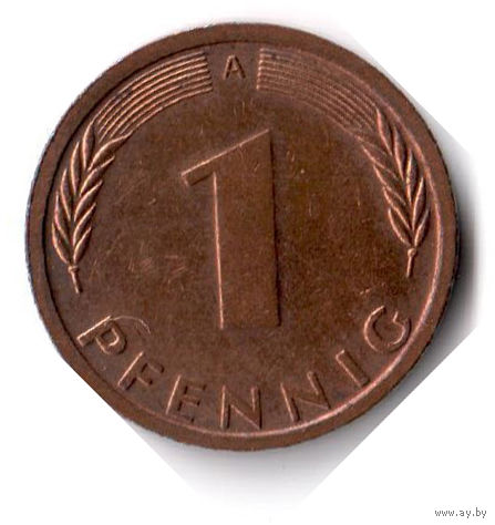 Германия. 1 пфенниг. 1991 A