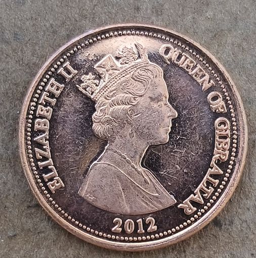 Гибралтар 1 пенни 2012 г., KM# 1099