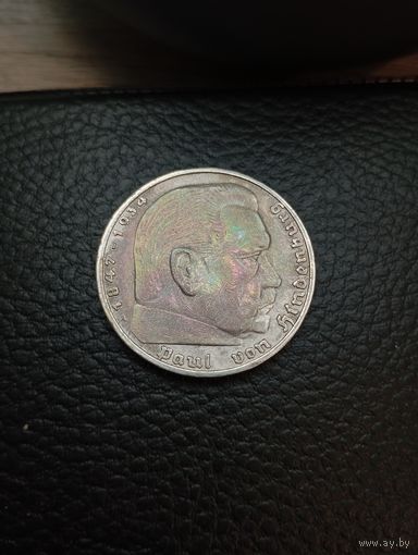 5 марок 1936 (А). Серебро 0,900. Отличные. С рубля,без мц!