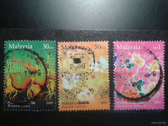 Малайзия, 2005. Батик- техника росписи по ткани, полная серия
