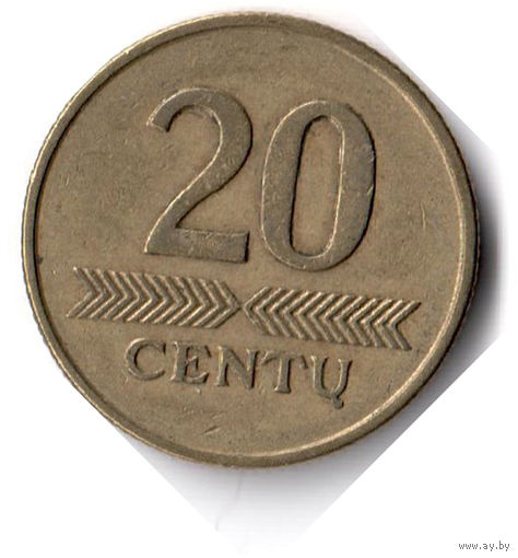 Литва. 20 центов. 1998 г.