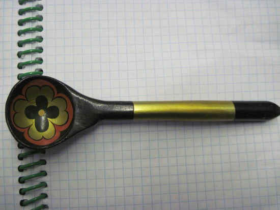 Ложка деревянная Хохлома 15 см с рубля!