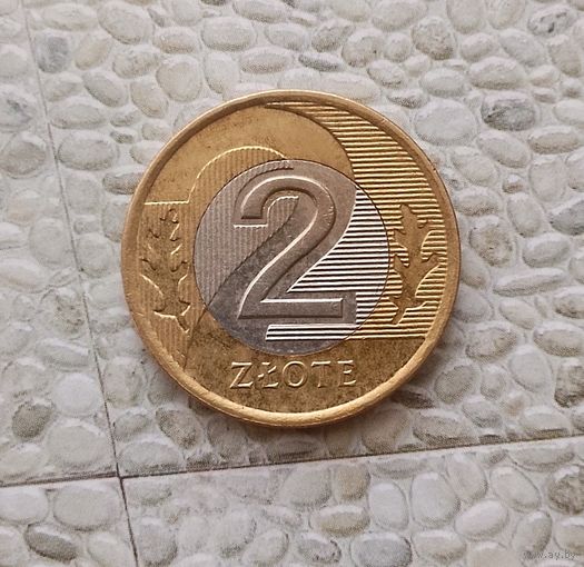2 злотых 1995 года Польша. Третья Республика. Красивая монета!