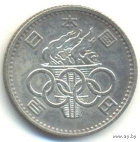 Япония. 100 йен 1964 г. XVIII летние Олимпийские Игры (Токио 1964 г.).